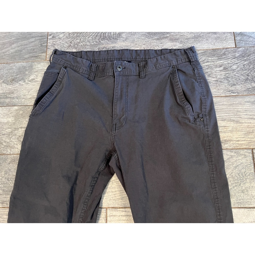 Eddie Bauer Canvas Utility Pants 38x32 Mens 38 x 32 Gray Stretch Workwear 0558 - Picture 6 of 11